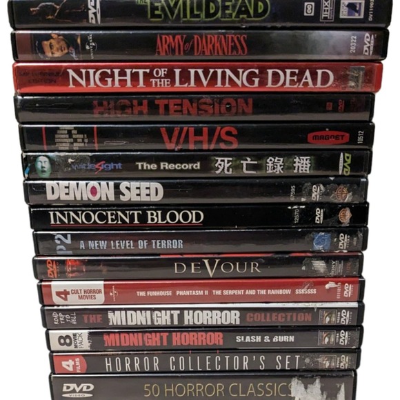 Lot of 15 Horror Movie DVDs Evil Dead, Army of Darkness, Night of the Living etc - Picture 2 of 5